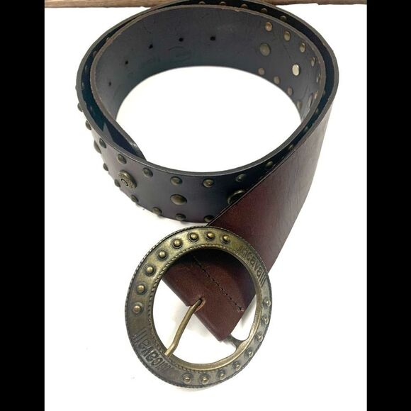 Vintage Just Cavalli Studded Leather Belt Unisex - Picture 1 of 11